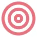Red target icon with concentric circles on a white background. The design is simple, clean, and symbolizes precision and focus.